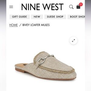 NEW Nine West Bivey Loafer Mule Size 6.5